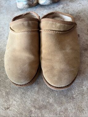UGG Cozy Tan Suede Slip-On Shearling-Lined Slippers